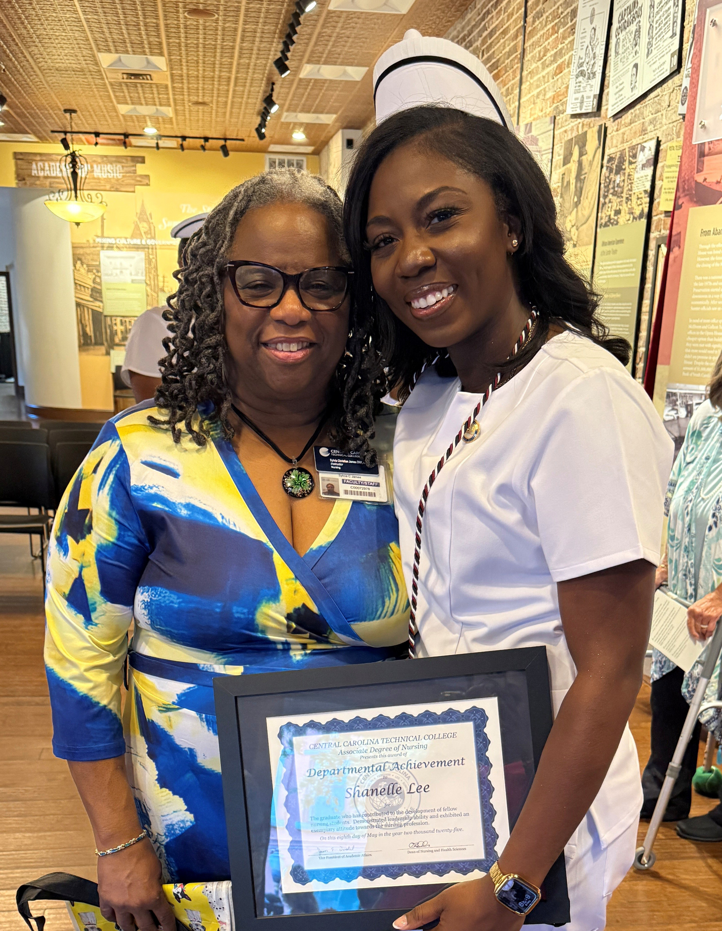 Shanelle Lee with instructor Sylvia James